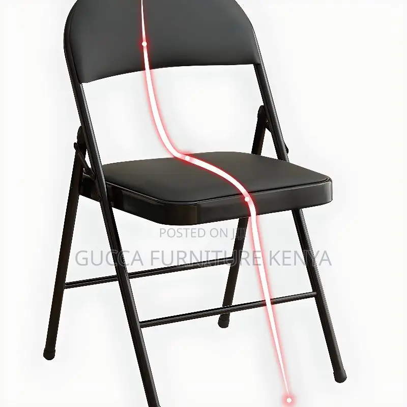 Office Chairs: Simplistic Foldable Armless Leather Chair