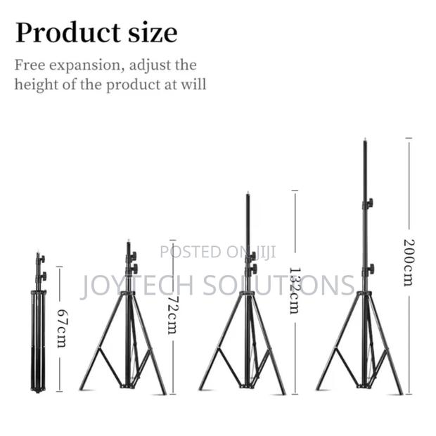 Extendable 2.1 M Tripod Stand for Holding Phones, - thumbnail 3