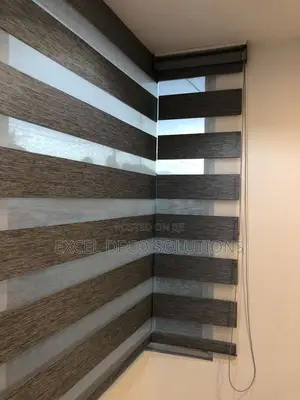 Brown Theme Zebra Roller Blind