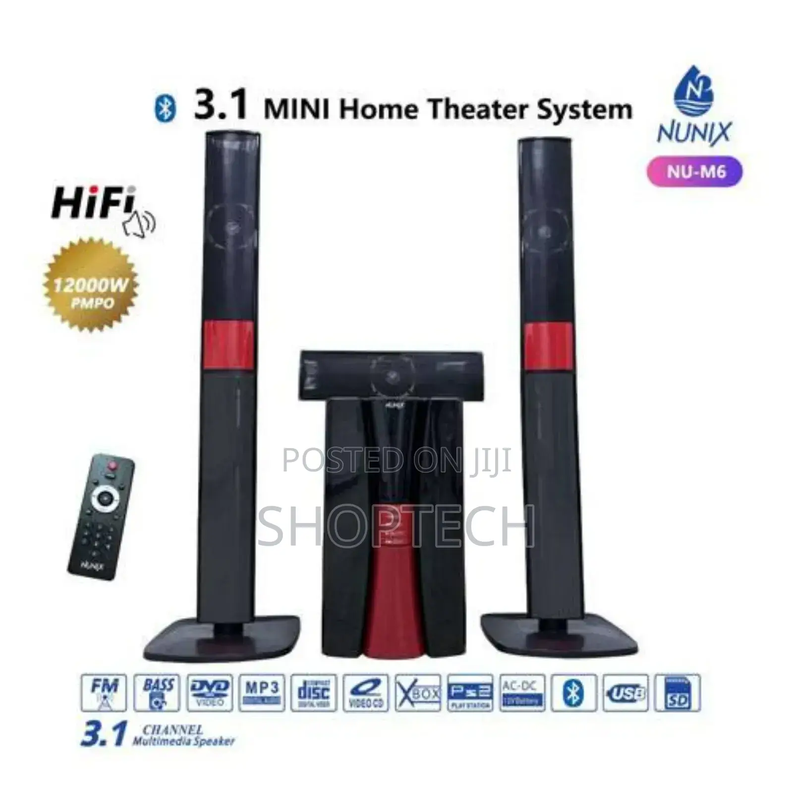 3.1ch Nunix M7 Multimedia Home Theater System.