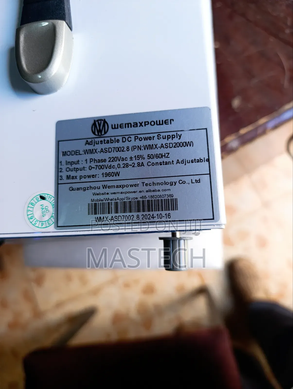 DC Power 220vac/700vdc 2kw
