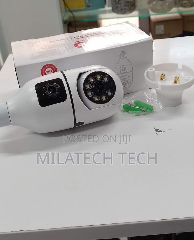 V380 PTZ Dual Lens Bulb Wifi Camera