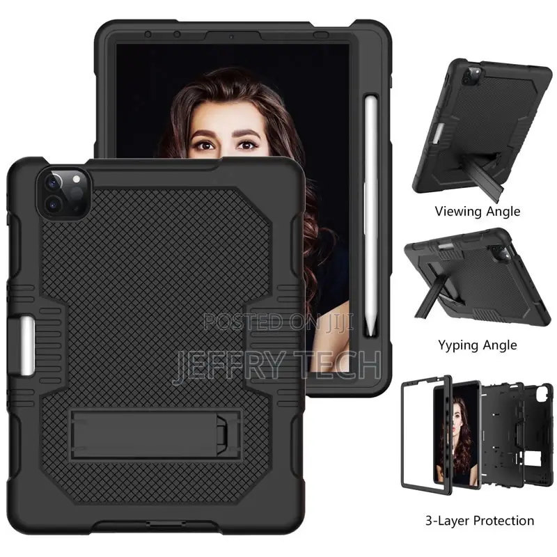 iPad Pro 1st Gen 11 Inch 2018 Heavy Duty Rugged Case,Black