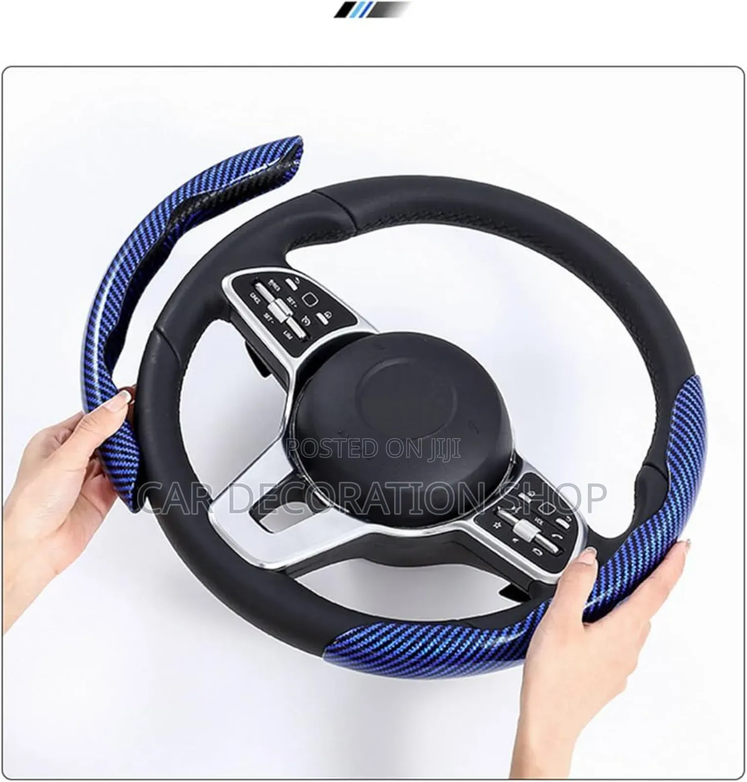 Blue Carbon Fiber Finish 2pc Nonslip Cover