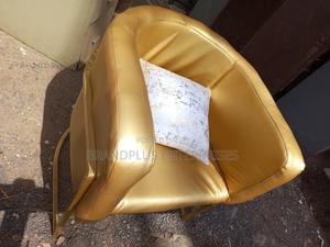 Leather Gold Color Styling Chair - thumbnail 2
