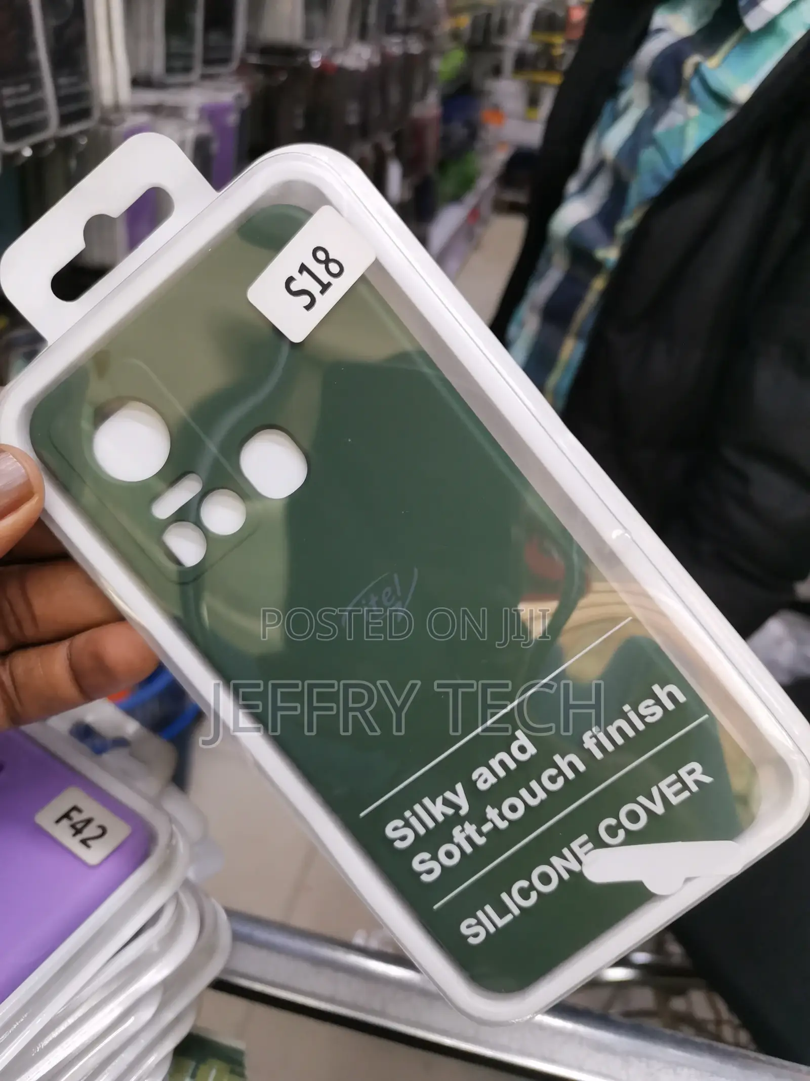 Soft Silicone Bumper Case Full-Body Protective Case-Green