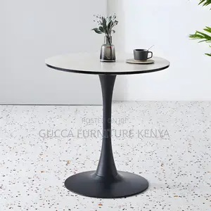 Dining Tables:Black Modern Tulip Round Dining Table