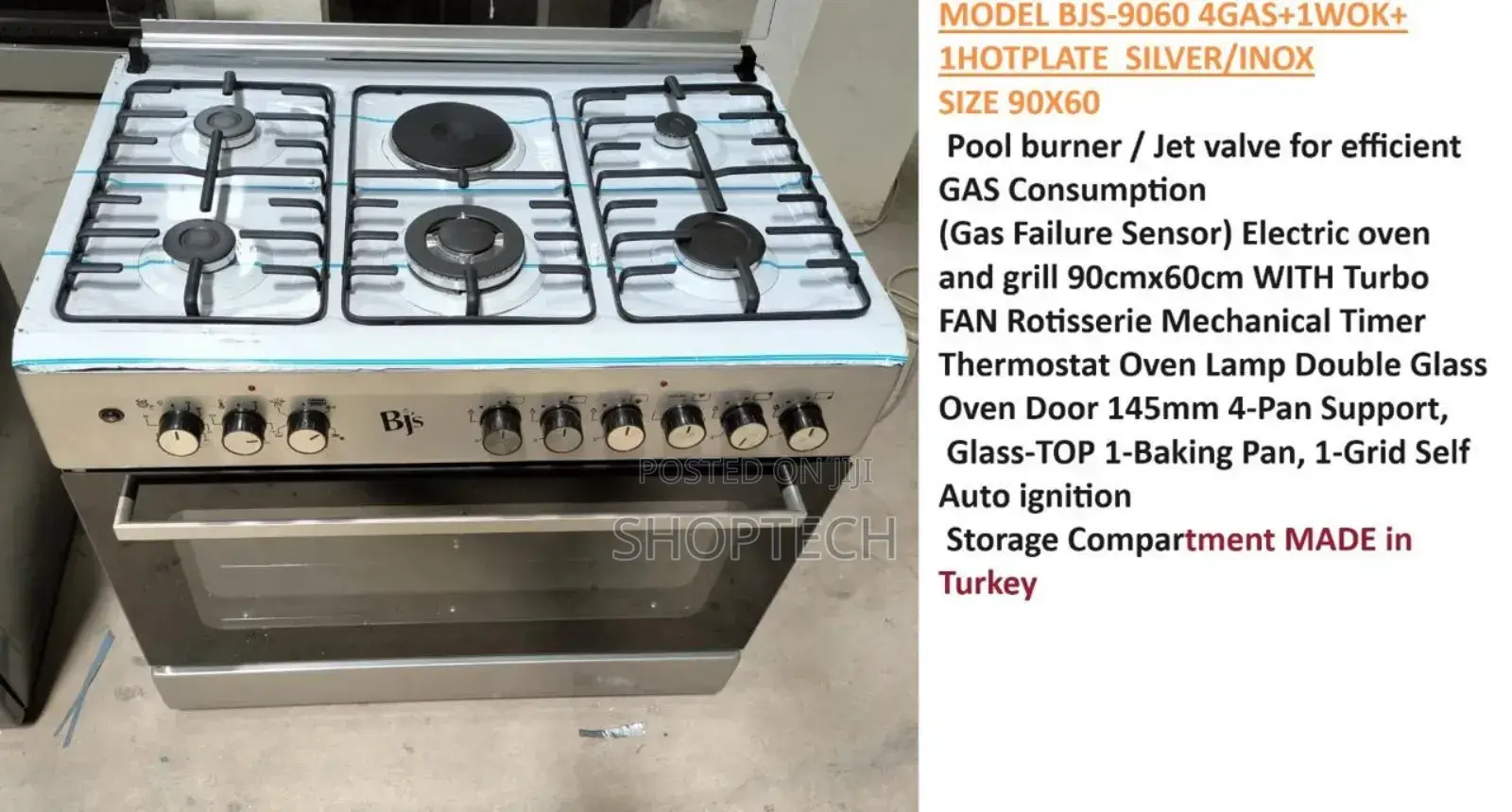 BJS 4+1+Wok Burner