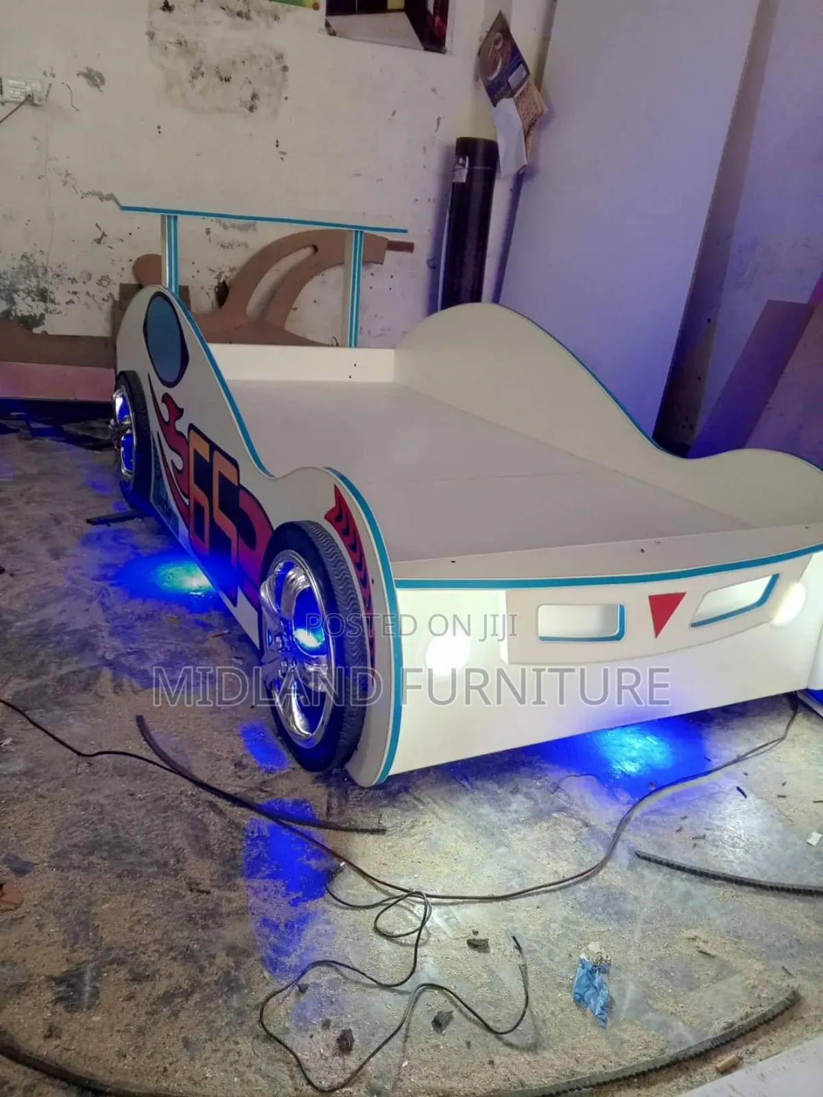 Race -Car Beds for Children. Customized With Lights