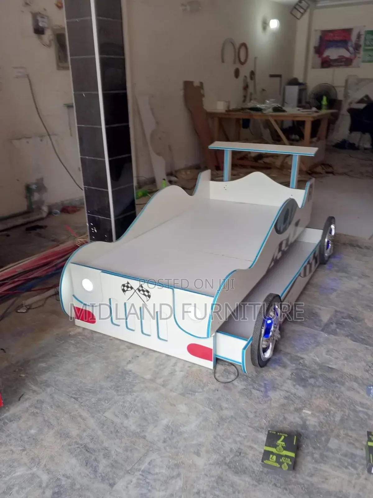 Race -Car Beds for Children. Customized With Lights