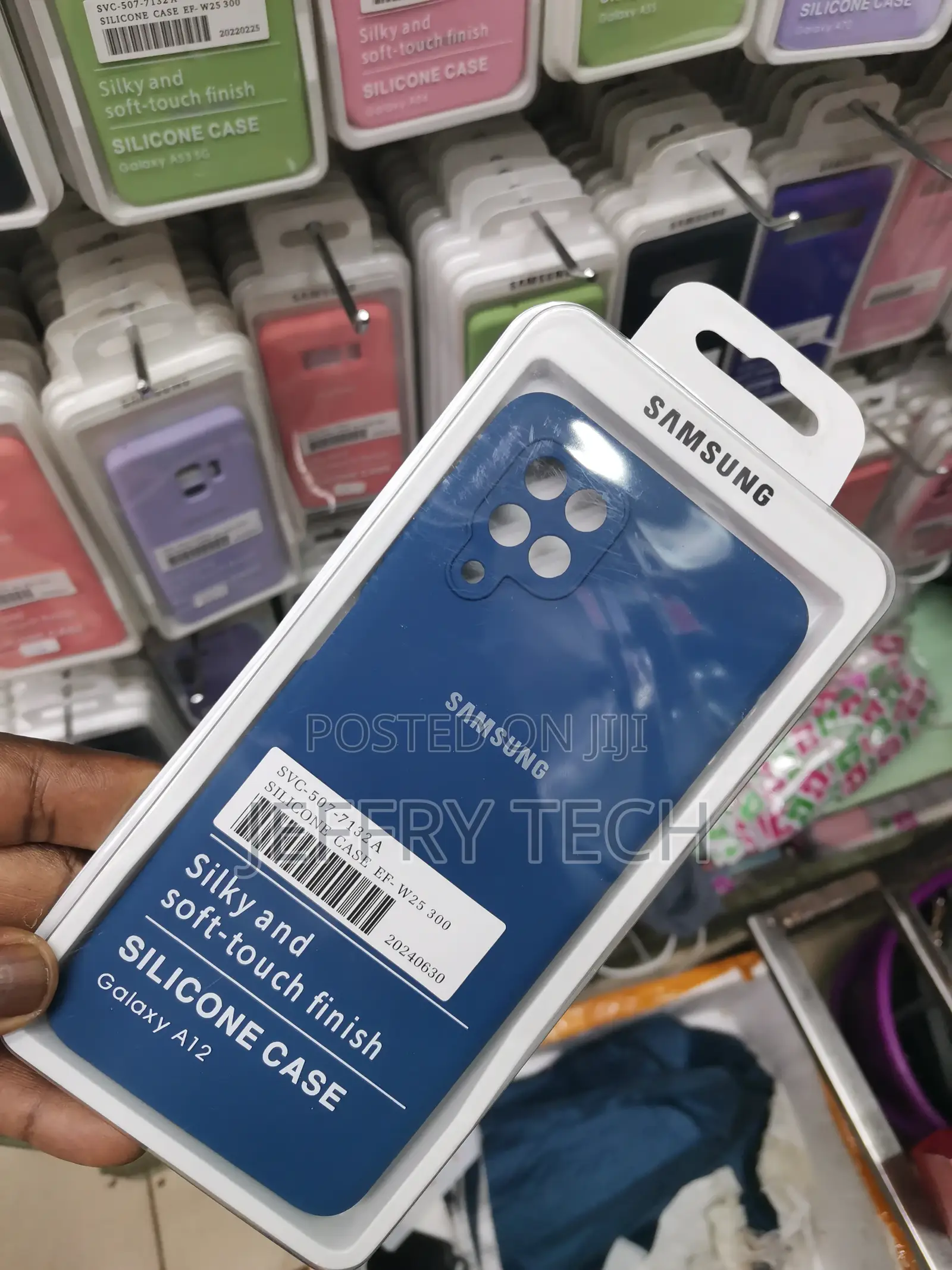 Samsung Galaxy A12 Soft Silicone Back Case Cover-Blue
