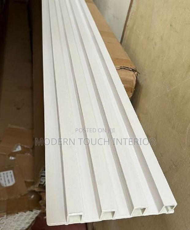 Elegant White WPC Fluted Panels