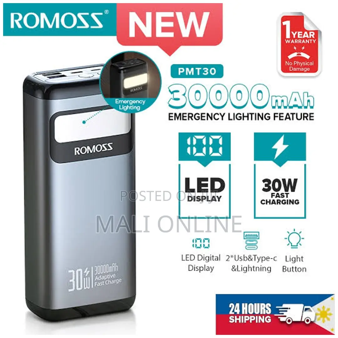 Output Portable Power Bank With Emergency Lighting