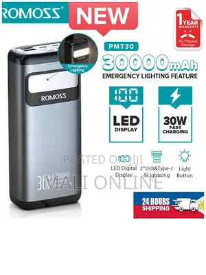 Output Portable Power Bank With Emergency Lighting