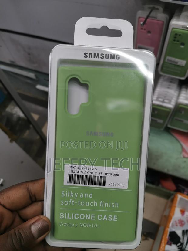 Silicone Soft Cover Case for Samsung Galaxy Note 10+-Green