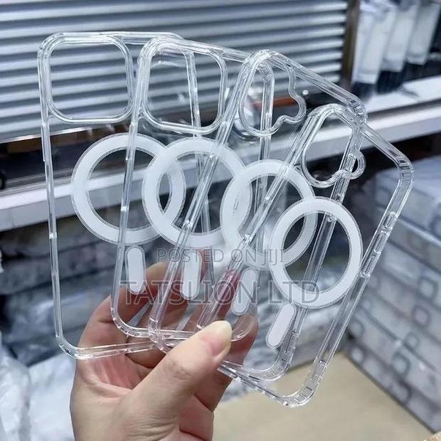 iPhone 16 Magnetic Clear Hard TPU Back Cover - main view
