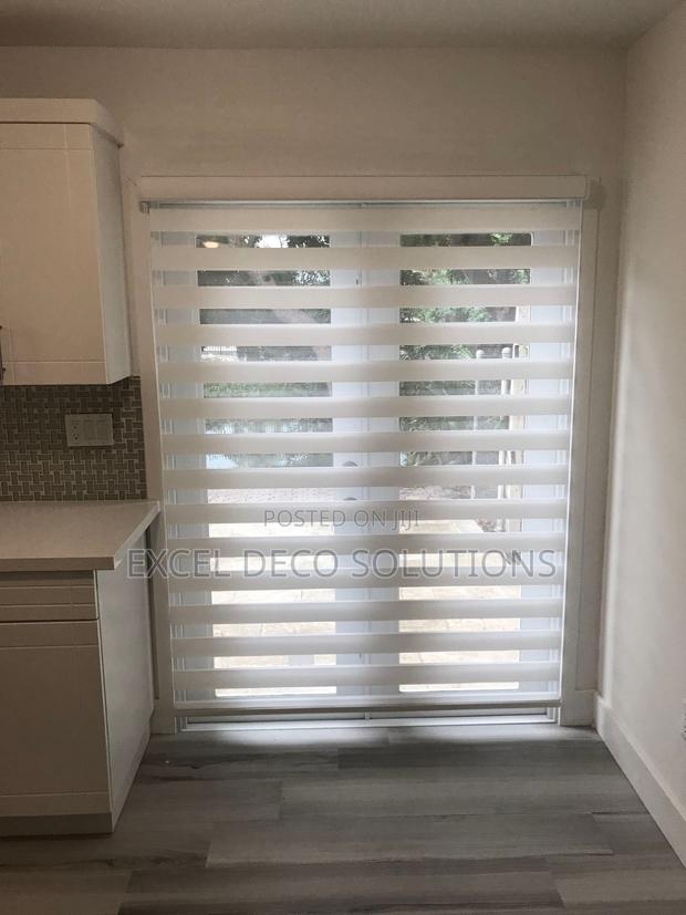 Modern Zebra Window Roller Shades - main view