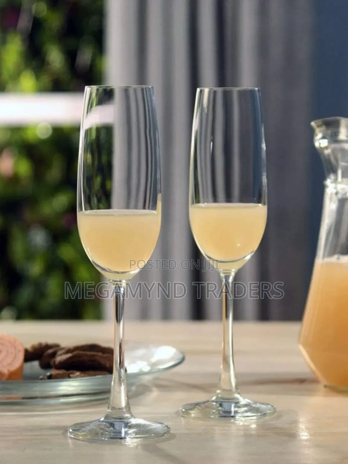 6pc Champagne Glass Clear