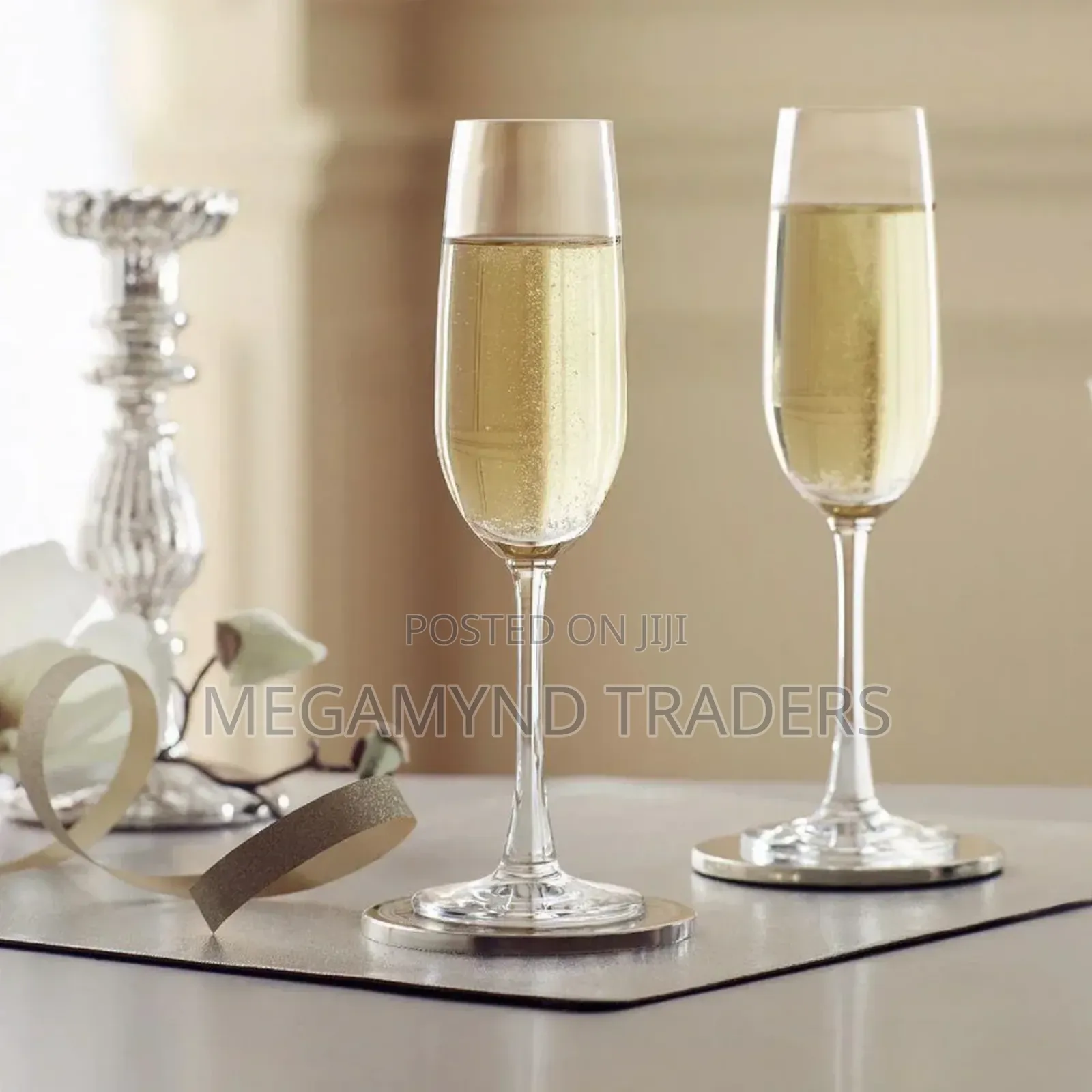 6pc Champagne Glass Clear