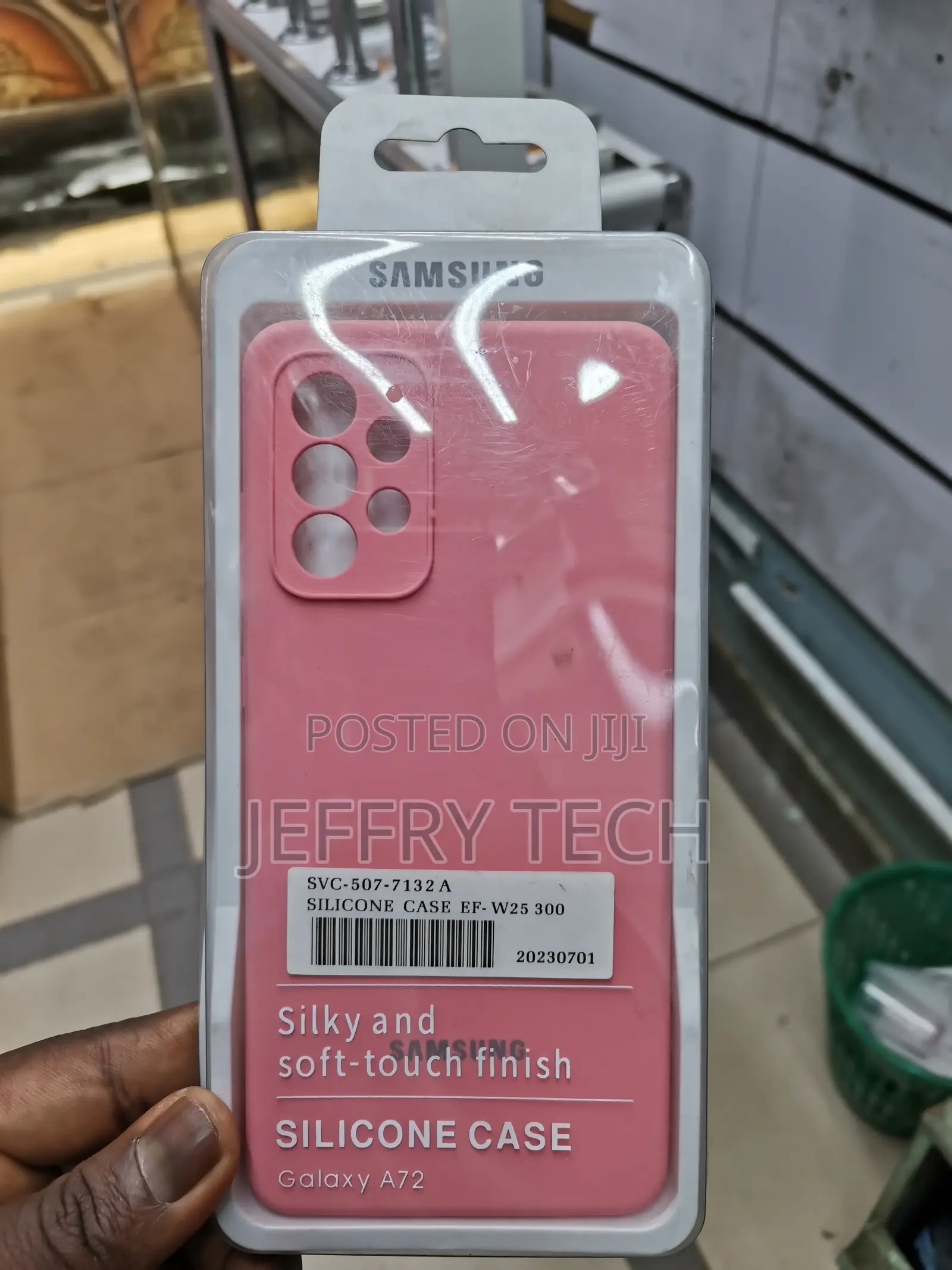 Silicone Back Cover Case for Samsung Galaxy A72 -Pink