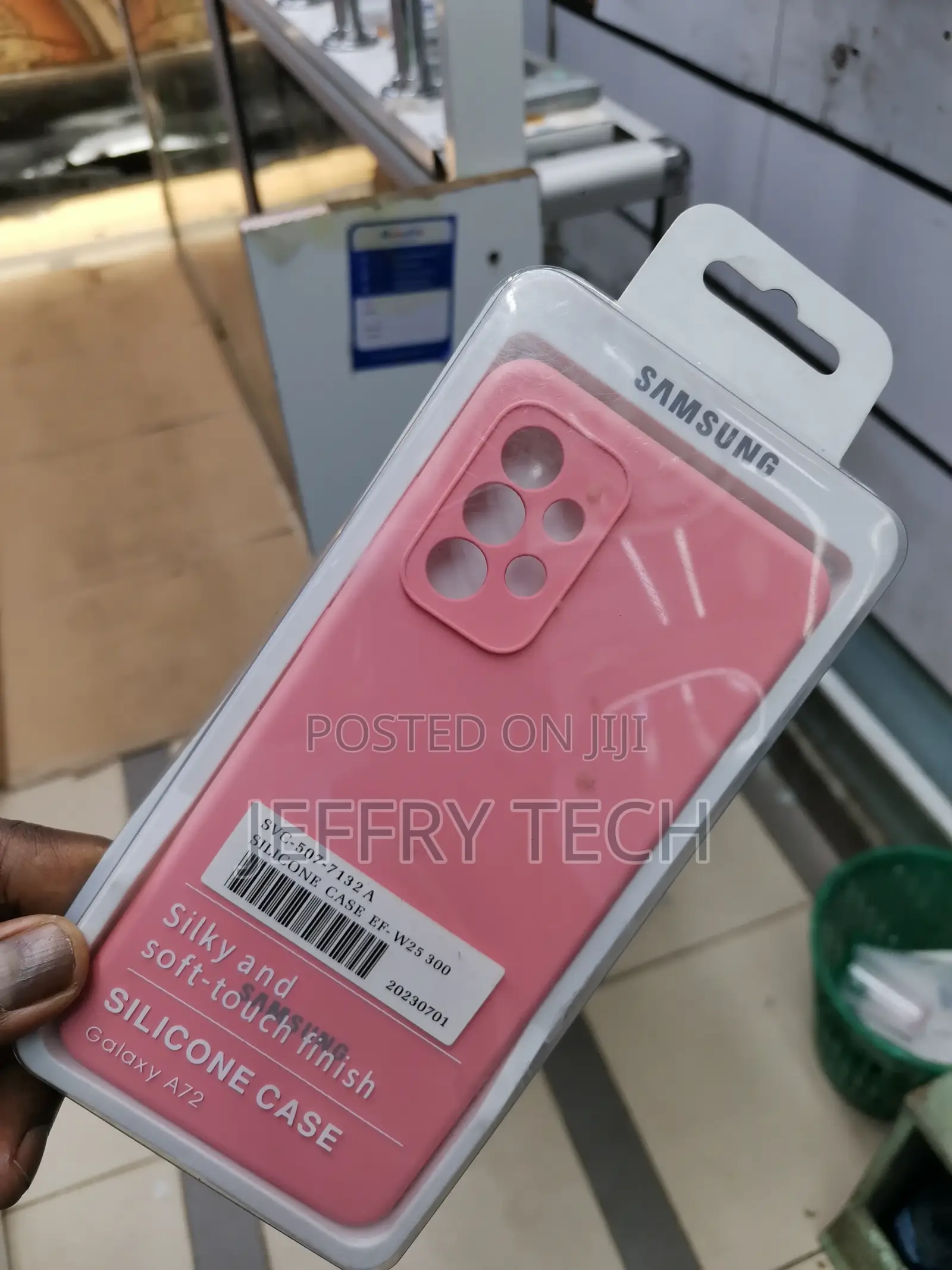 Silicone Back Cover Case for Samsung Galaxy A72 -Pink