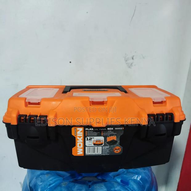 Plastic Tool Box 12'' Wokin Black Toolbox 12 Inch With Tray - thumbnail 3