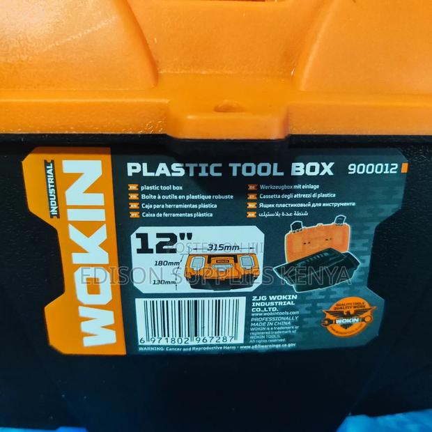 Plastic Tool Box 12'' Wokin Black Toolbox 12 Inch With Tray - thumbnail 5