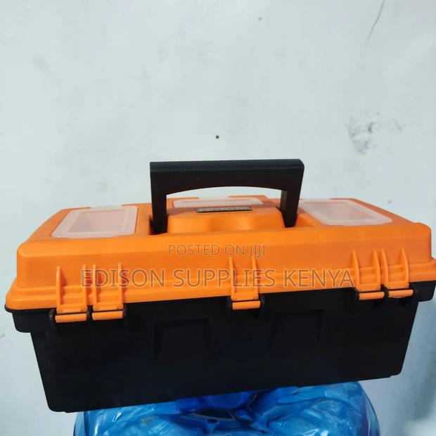 Plastic Tool Box 12'' Wokin Black Toolbox 12 Inch With Tray - thumbnail 7