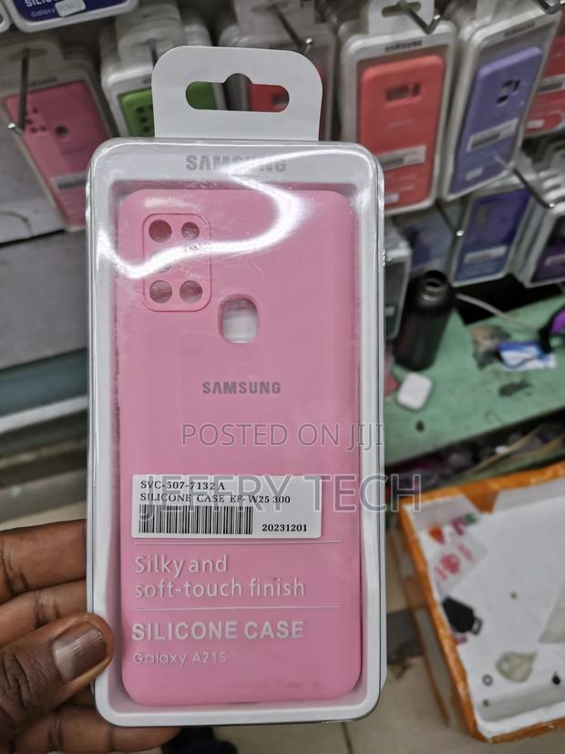 Silicone Soft Back Cover Case for Samsung Galaxy A21s (Pink) - main view