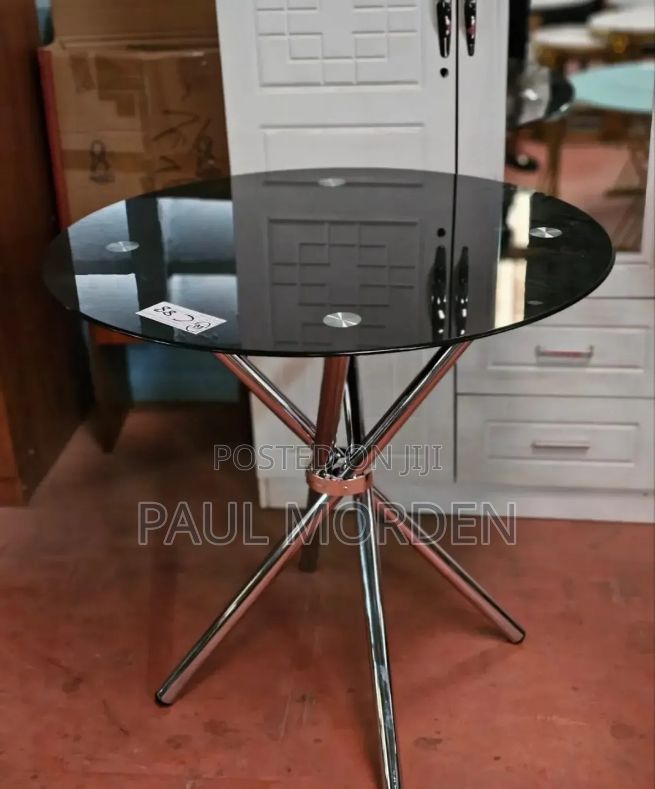 Dark Glass Top Outdoor Dining Table
