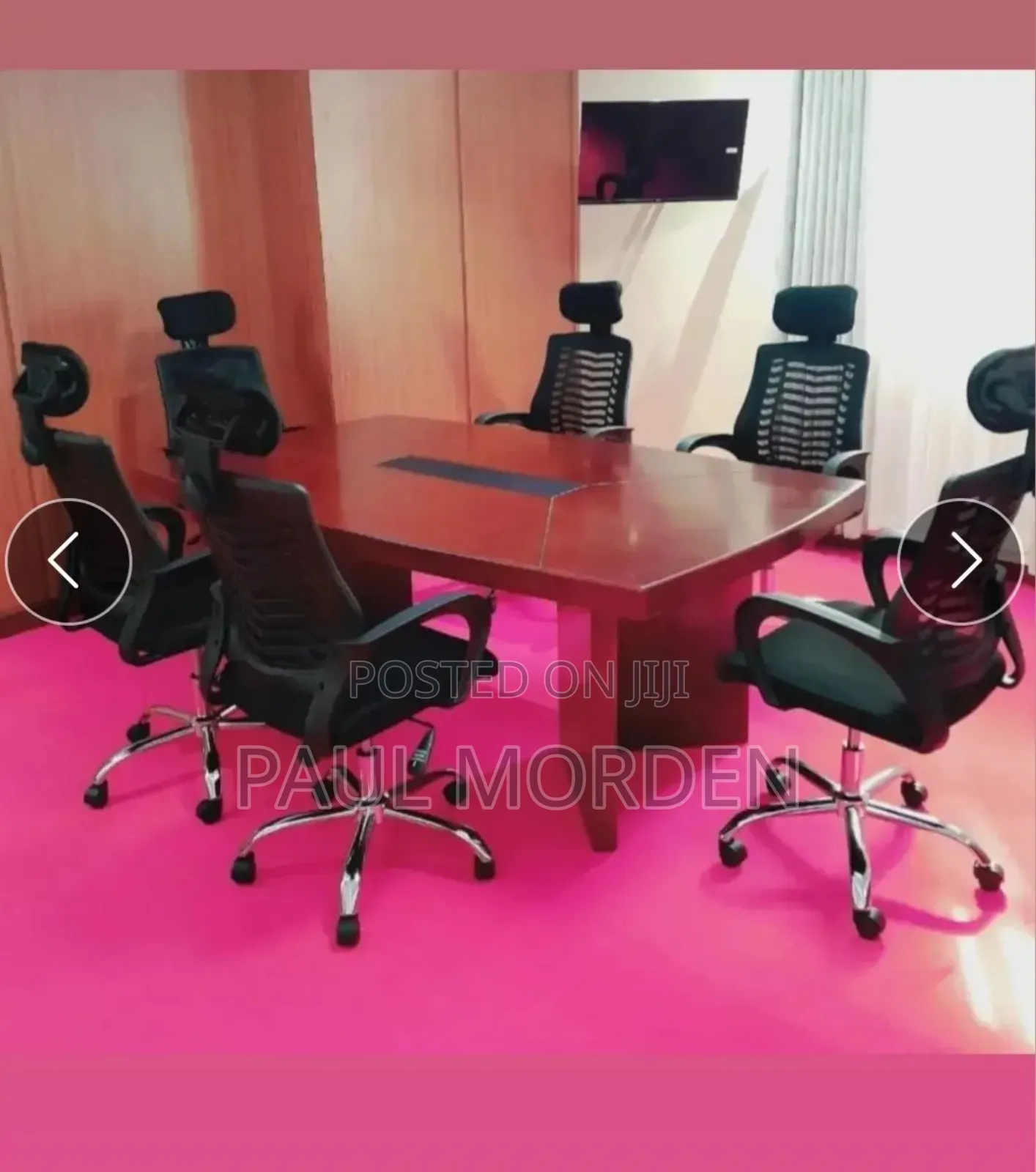 Boardroom Table/Negotiation Table With Six Member Chairs