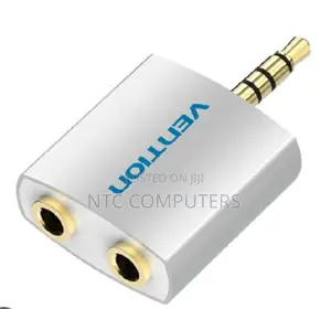 Vention 4 Pole 3.5mm Male to 2*3.5mm Female Converter