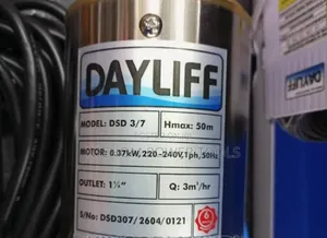 Dayliff DSD 3/7 Submersible Water Pump 50m Max Head