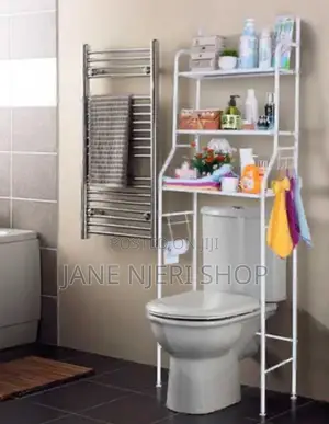 White Tidy Toilet Rack Organizer