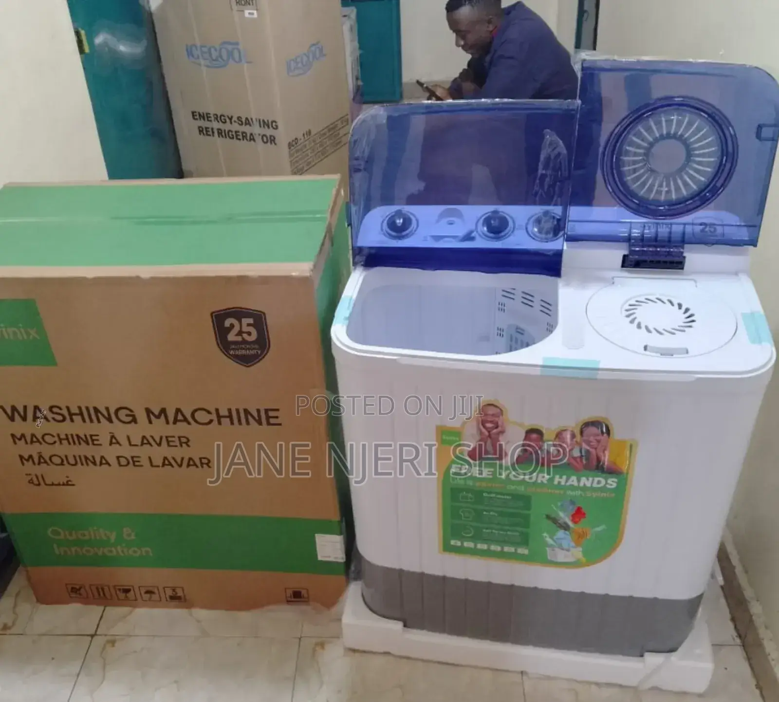White Syinix 10kgs Washing Machine SY/N