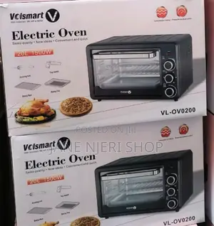 Black 20L Volsmart Electric Oven 1500w/Vl
