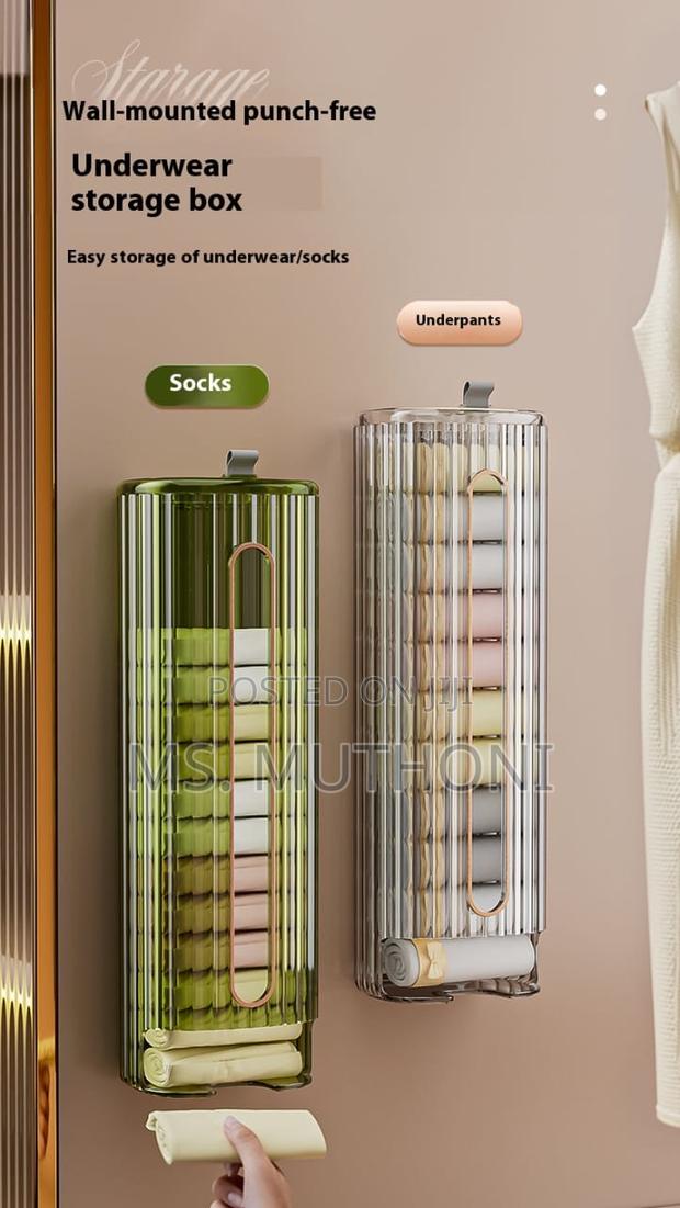 Wall Mounted Storage Box Hollow Socks /Underwear Organiser*