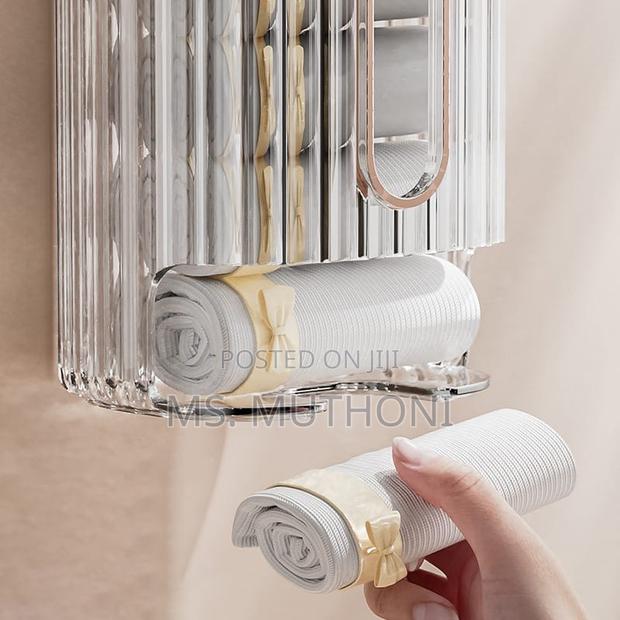 Wall Mounted Storage Box Hollow Socks /Underwear Organiser* - thumbnail 5