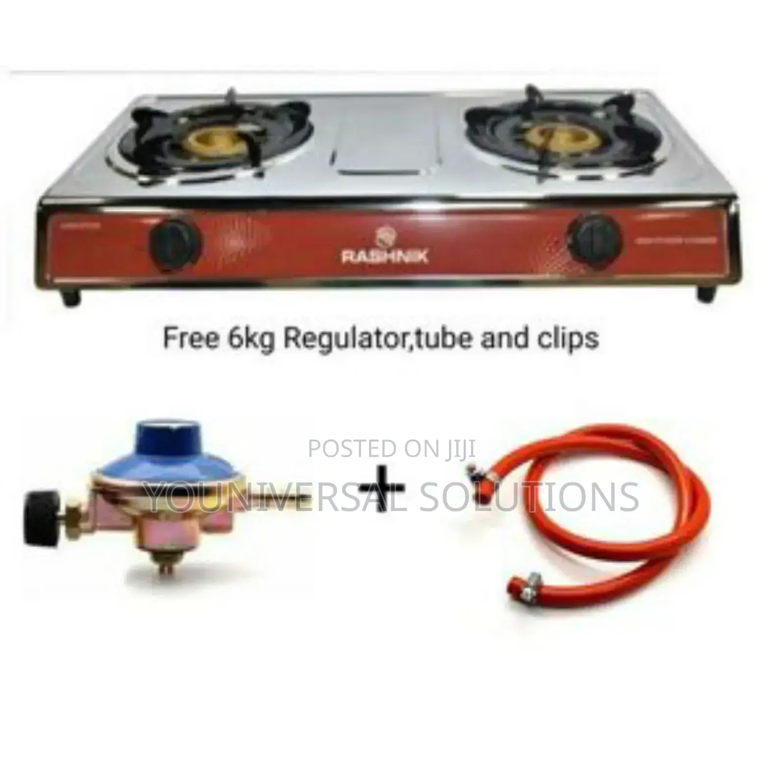 2 Burner Gas Cooker Table Top With Regulator and Pipe