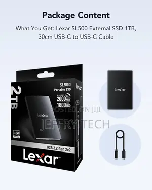 Lexar Sl500 External SSD 1tb, Usb3.2 Gen2x2 Portable Ssd, Ps