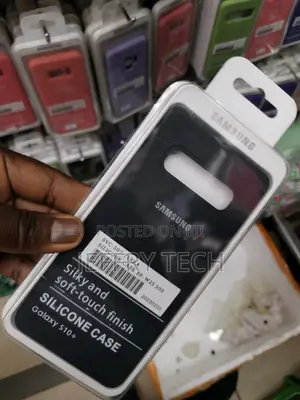 Soft Silicone Phone Case for Samsung Galaxy S10 Plus-Black