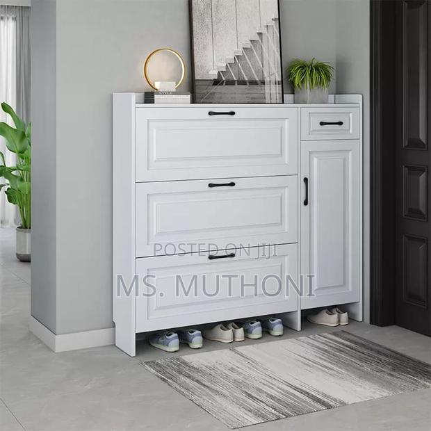 Entryway, Hidden Shoe Organizer Cabinet With Door and 3 Flip