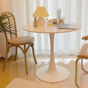 Dining Tables: White Modern Round Dining Table For Kitchen
