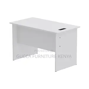 Office Furniture: White Wooden Study Writing Table
