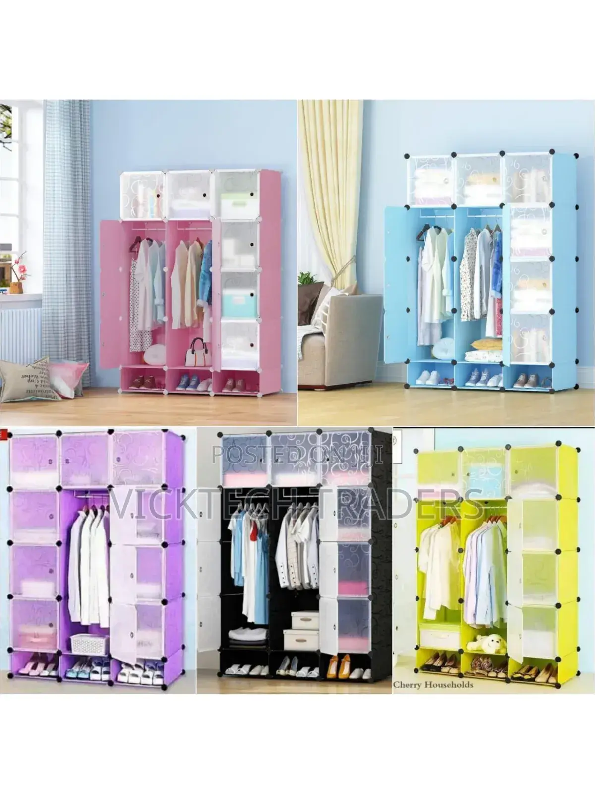 3 Column Plastic Wardrobe~Portable