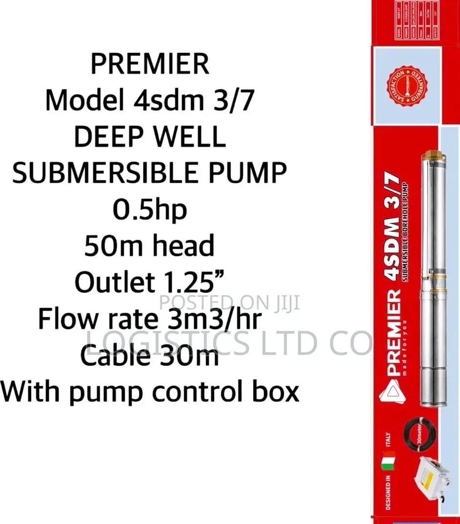 Deep Submersible Pump 0.5hp 50m