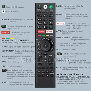 Voice Remote Control For All Sony UHD LED LCD HD Smart TV