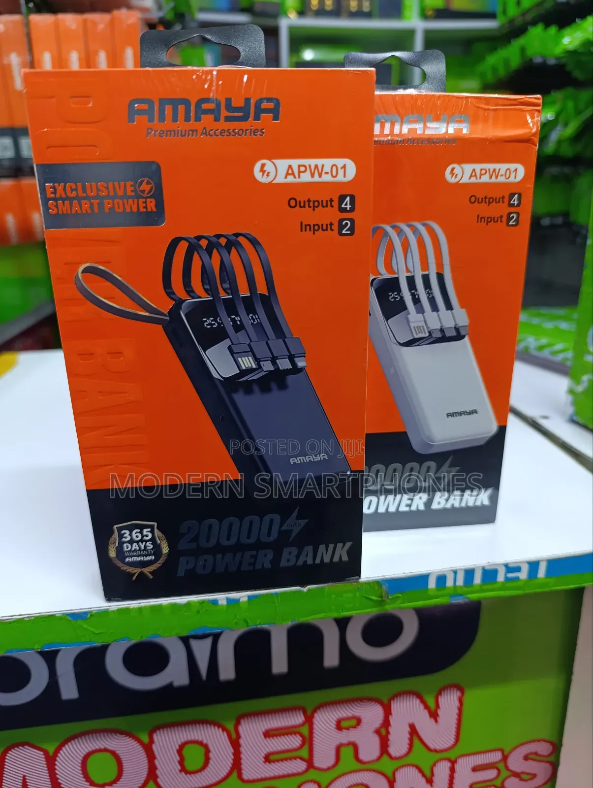 Amaya Power Bank 20000mah Fast Charging With Cables