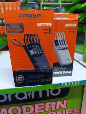 Amaya Power Bank 20000mah Fast Charging With Cables