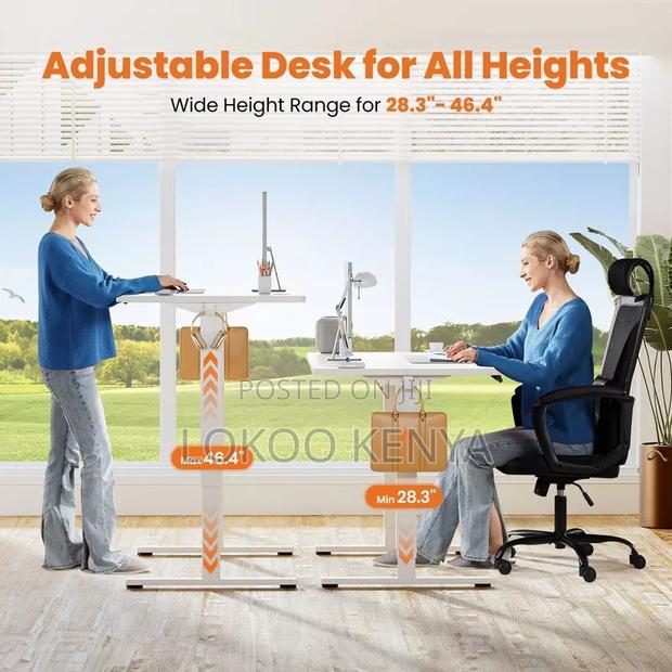Office Desk: Modern Design Adjustable Height Stand Desk - thumbnail 5